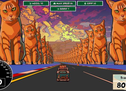Once again, I have been flanked by ginger cats the size of office buildings in a racing game