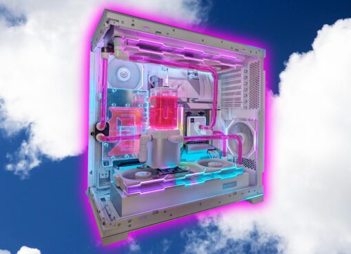This stunning white gaming PC build pops with a touch of vivid pink