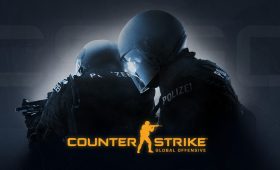 Counter-Strike: Global Offensive official promotional artwork featuring two Counter-Terrorist agents in tactical gear with the CSGO logo