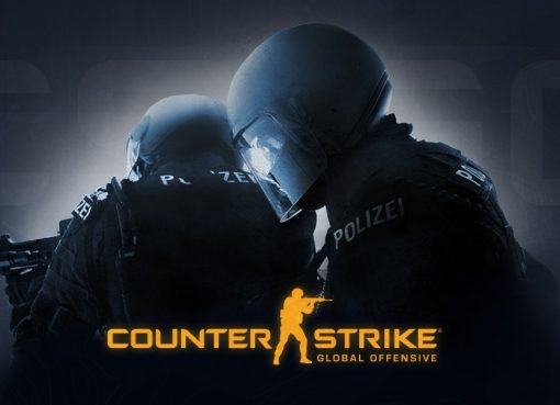 Counter-Strike: Global Offensive official promotional artwork featuring two Counter-Terrorist agents in tactical gear with the CSGO logo