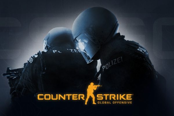 Counter-Strike: Global Offensive official promotional artwork featuring two Counter-Terrorist agents in tactical gear with the CSGO logo