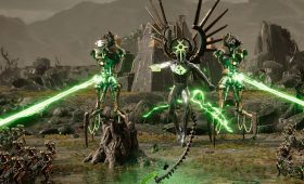 Warhammer 40,000 Dawn of War 4 Necron C'tan Shard of the Void Dragon in battle