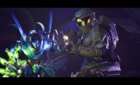 Halo: Campaign Evolved - Master Chief in Mjolnir armor during a cinematic moment from the Unreal Engine 5 remake