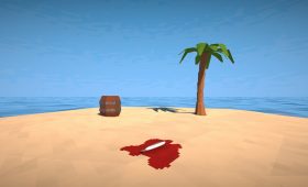How to Fish official artwork showing a fish on a deserted island