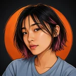 Illustrated portrait of Lena Nakamura