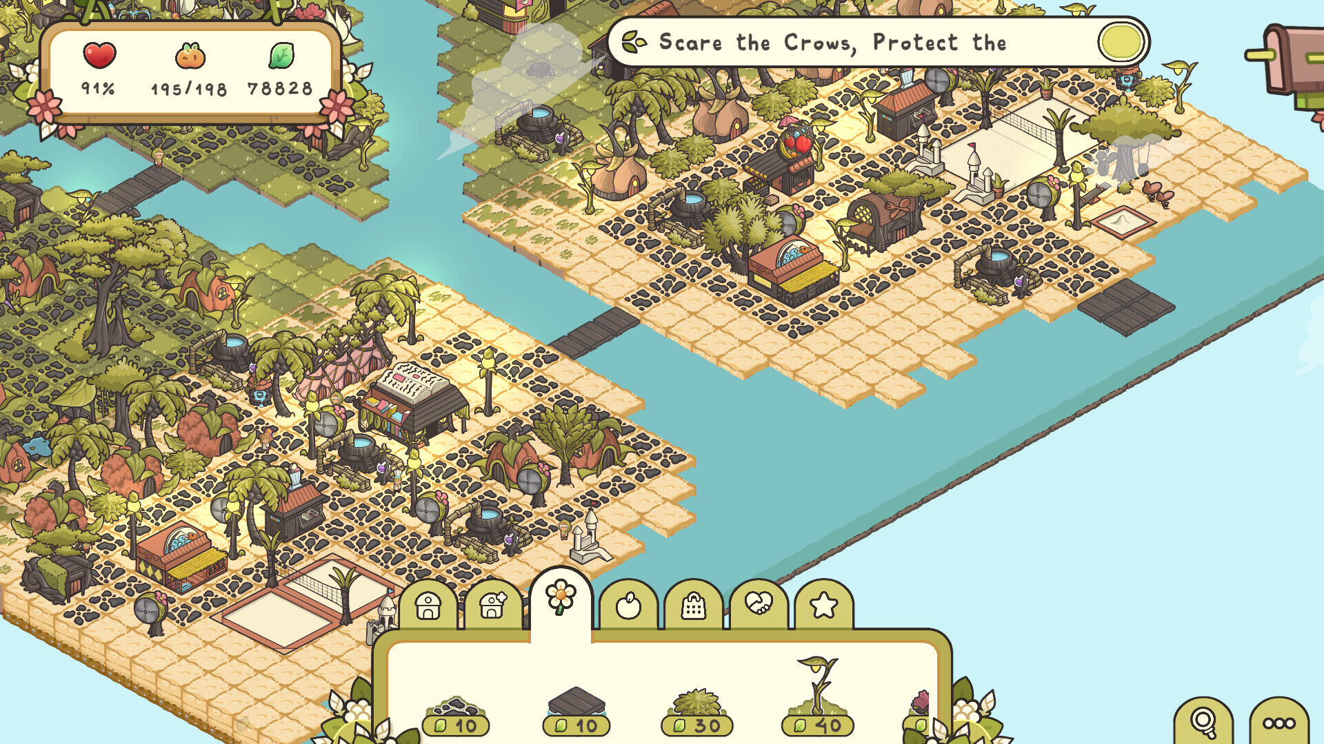 A tropical island biome in Verde with palm trees and sandy terrain