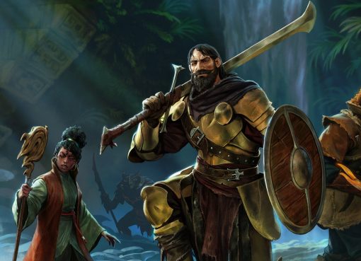 Enshrouded official artwork featuring three adventurers