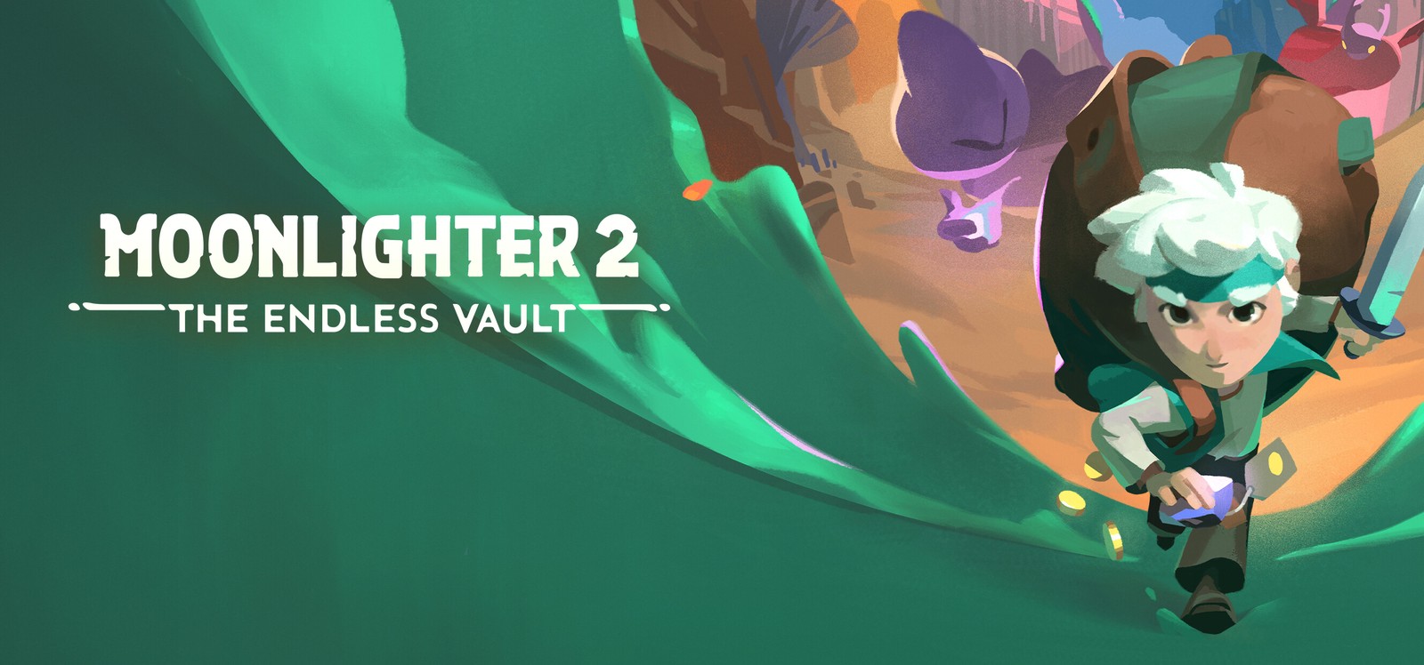Moonlighter 2: The Endless Vault official key art featuring Will