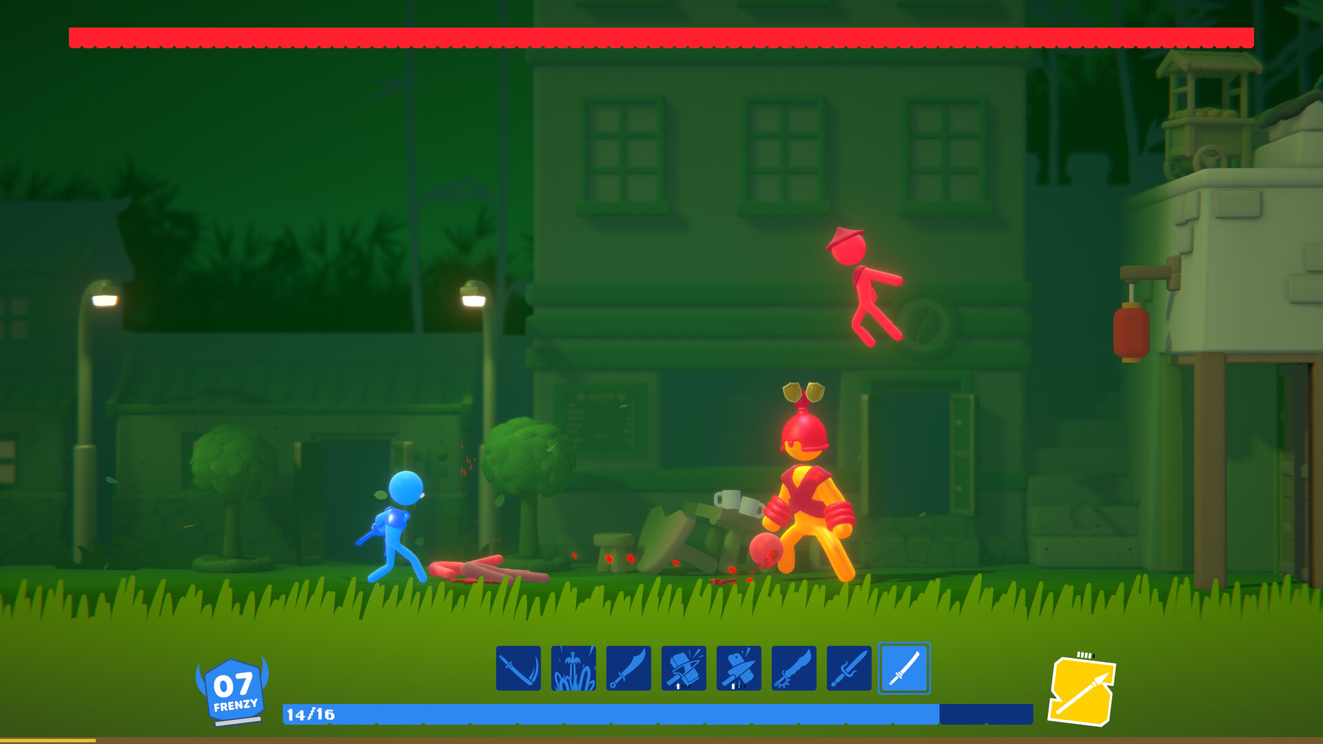 Physics-based combat in Stick It to the Stickman