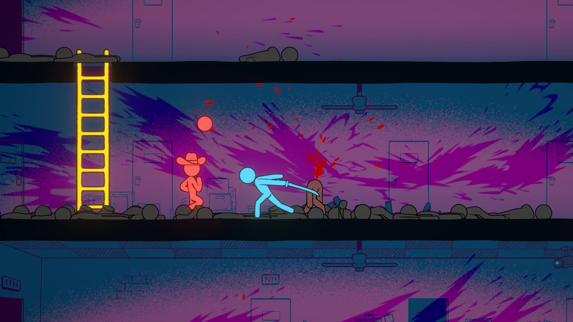 Physics-driven swordplay in Stick It to the Stickman