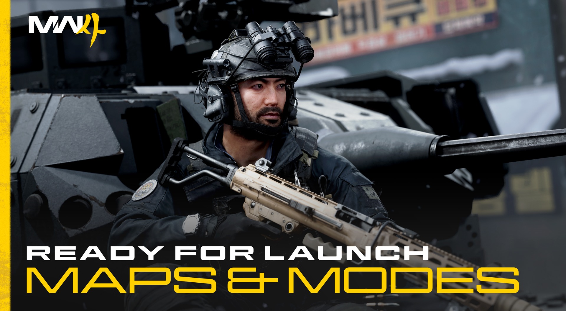 Call of Duty: Modern Warfare 4 key art showing Captain Price in front of an armored vehicle with Ready for Launch Maps and Modes text