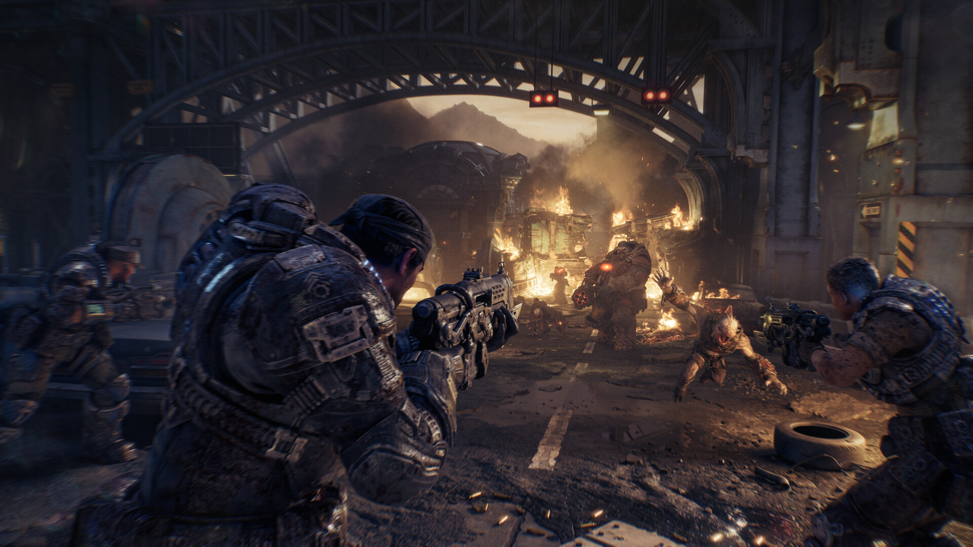 Cover combat in Gears of War: E-Day