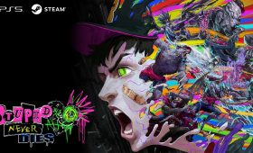 Stupid Never Dies key art showing zombie hero Davy screaming as monsters burst from his head